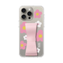 スリムプロテクションケース - STAND & RING RIBBON［ 内藤ルネ - RUNE Flower - Pink ］