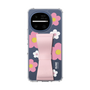 スリムプロテクションケース - STAND & RING RIBBON［ 内藤ルネ - RUNE Flower - Pink ］
