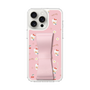 スリムプロテクションケース - STAND & RING RIBBON［ ハローキティ - リボン - ガーリーフラワー ］