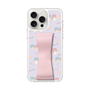 スリムプロテクションケース - STAND & RING RIBBON［ リトルツインスターズ - リボン - ガーリーフラワー ］