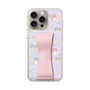 スリムプロテクションケース - STAND & RING RIBBON［ リトルツインスターズ - リボン - ガーリーフラワー ］