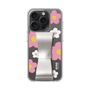 スリムプロテクションケース - STAND & RING RIBBON［ 内藤ルネ - RUNE Flower - Pink ］