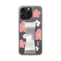 スリムプロテクションケース - STAND & RING RIBBON［ 内藤ルネ - RUNE Flower - Pink ］
