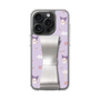 スリムプロテクションケース - STAND & RING RIBBON［ クロミ - リボン - ガーリーフラワー ］