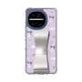 スリムプロテクションケース - STAND & RING RIBBON［ クロミ - リボン - ガーリーフラワー ］