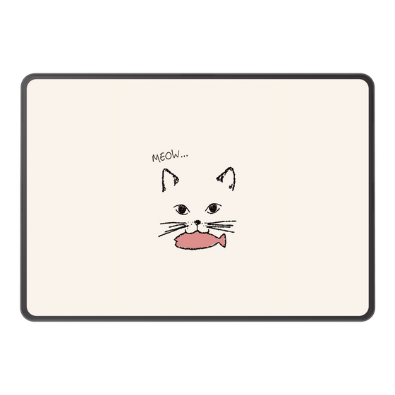 LAVIE SOL着せ替えケース［ 食いしん坊なねこ - White ］