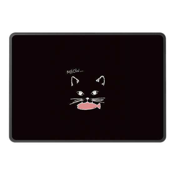 LAVIE SOL着せ替えケース［ 食いしん坊なねこ - Black ］