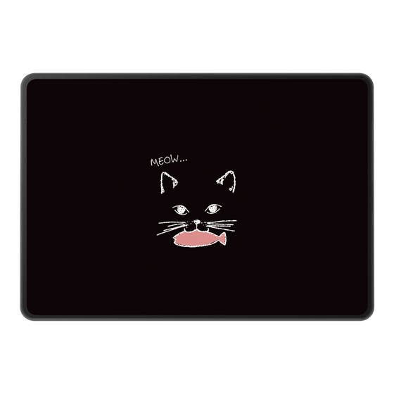 LAVIE SOL着せ替えケース［ 食いしん坊なねこ - Black ］