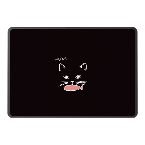 LAVIE SOL着せ替えケース［ 食いしん坊なねこ - Black ］