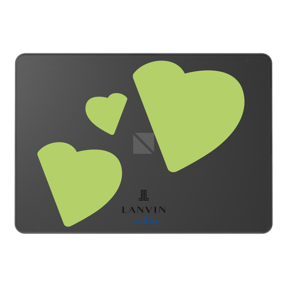 LAVIE SOL着せ替えケース［ LANVIN en Bleu Hearts Green - ランバン ハート グリーン ］