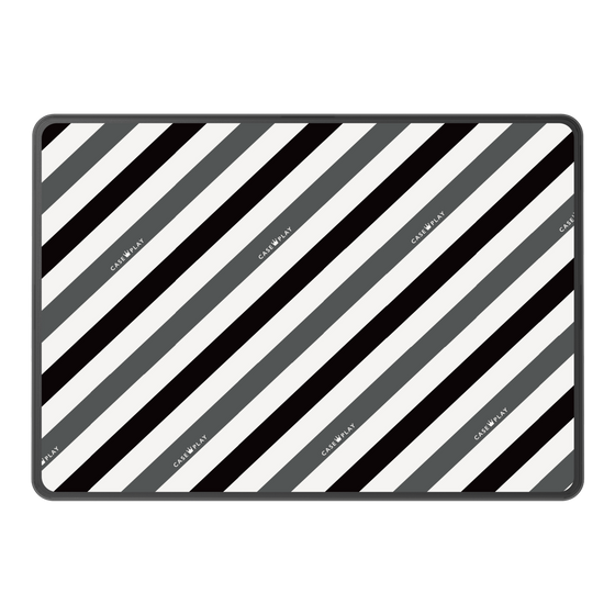 LAVIE SOL着せ替えケース［ Big Stripe - Black × Gray ］