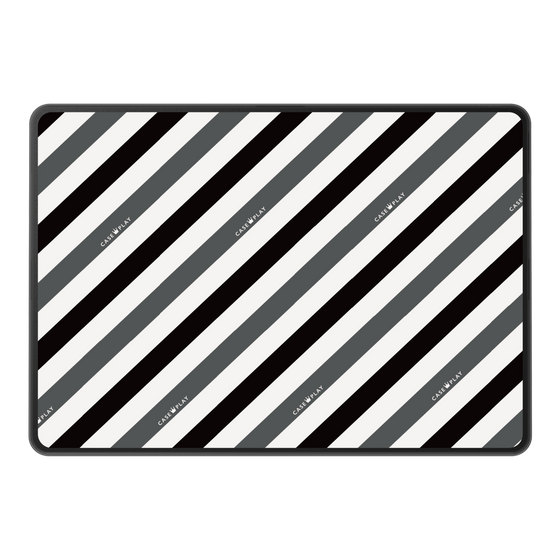 LAVIE SOL着せ替えケース［ Big Stripe - Black × Gray ］