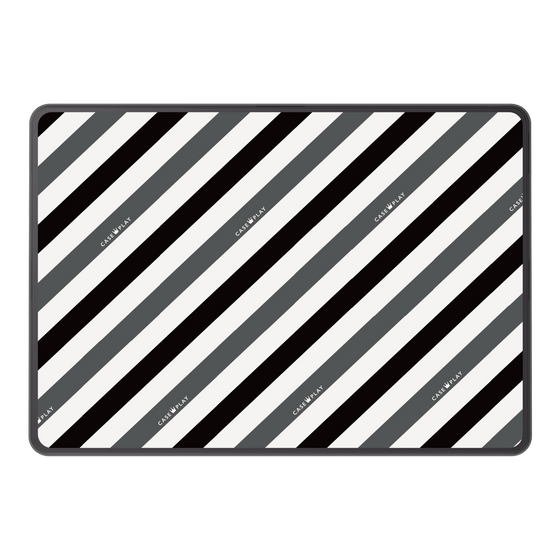 LAVIE SOL着せ替えケース［ Big Stripe - Black × Gray ］