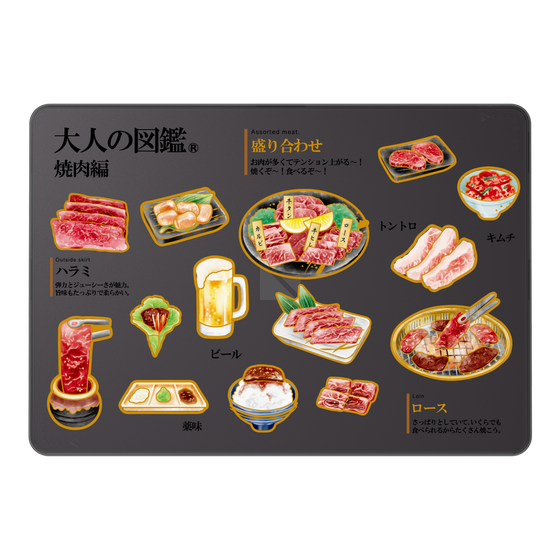 LAVIE SOL着せ替えケース［ 大人の図鑑 - 焼肉編 ］