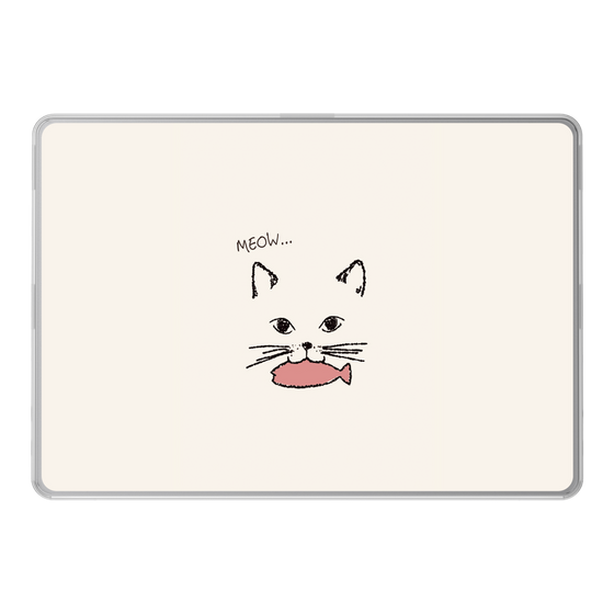 LAVIE SOL着せ替えケース［ 食いしん坊なねこ - White ］