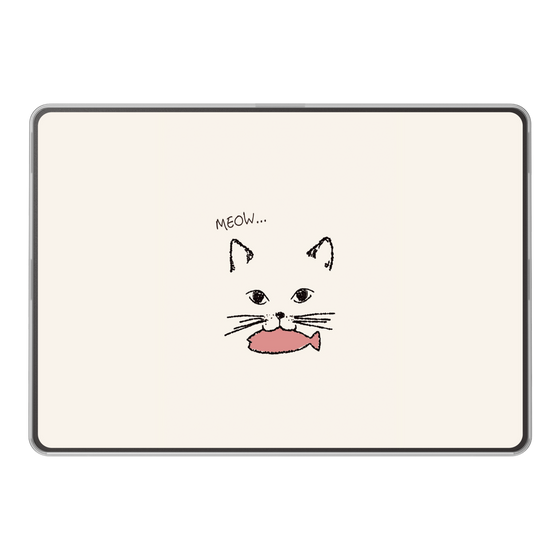 LAVIE SOL着せ替えケース［ 食いしん坊なねこ - White ］