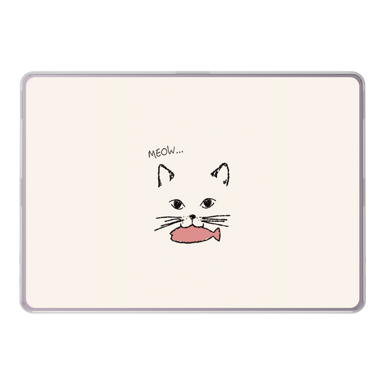 LAVIE SOL着せ替えケース［ 食いしん坊なねこ - White ］