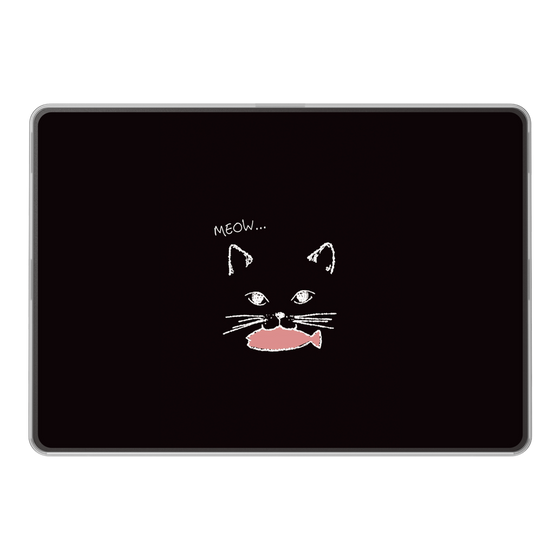 LAVIE SOL着せ替えケース［ 食いしん坊なねこ - Black ］