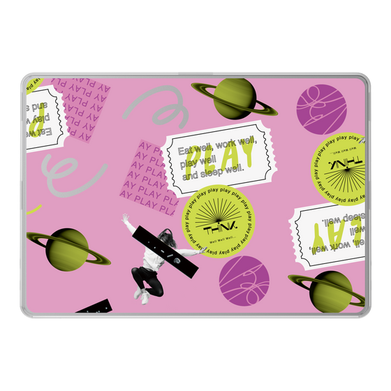 LAVIE SOL着せ替えケース［ Playful sticker - Dusty Pink ］