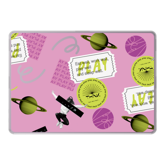 LAVIE SOL着せ替えケース［ Playful sticker - Dusty Pink ］