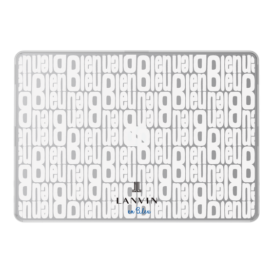 LAVIE SOL着せ替えケース［ LANVIN en Bleu - Logo Pattern - White ］