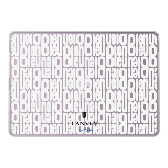 LAVIE SOL着せ替えケース［ LANVIN en Bleu - Logo Pattern - White ］