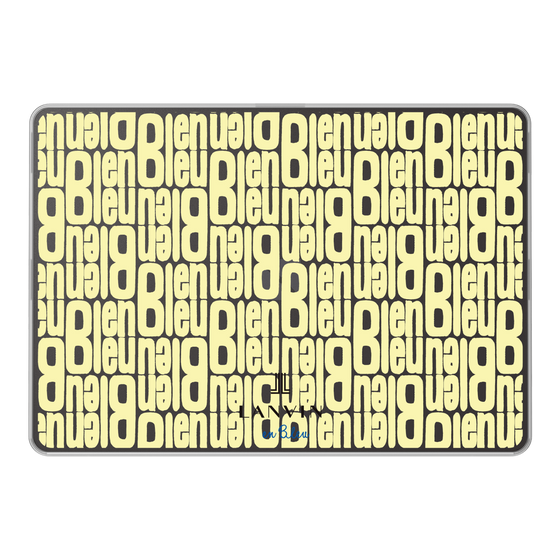 LAVIE SOL着せ替えケース［ LANVIN en Bleu - Logo Pattern - Yellow ］