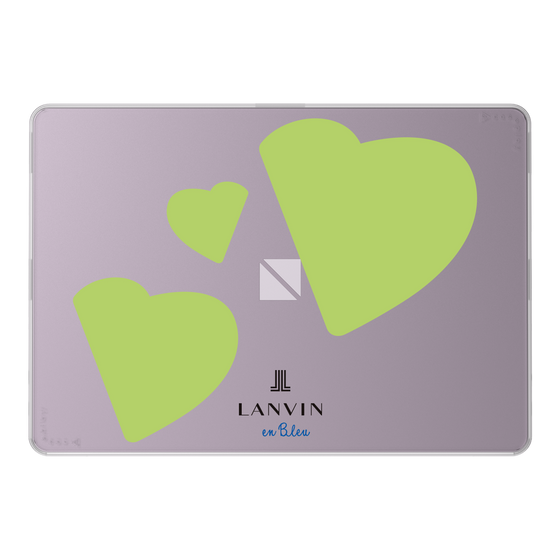 LAVIE SOL着せ替えケース［ LANVIN en Bleu Hearts Green - ランバン ハート グリーン ］