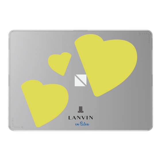 LAVIE SOL着せ替えケース［ LANVIN en Bleu Hearts Black - ランバン ハート イエロー ］