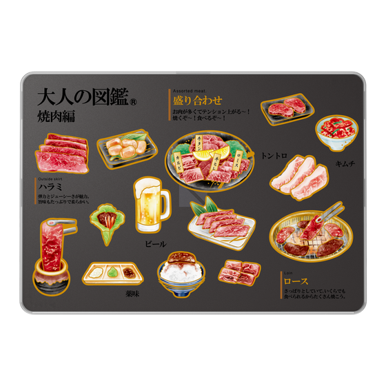 LAVIE SOL着せ替えケース［ 大人の図鑑 - 焼肉編 ］