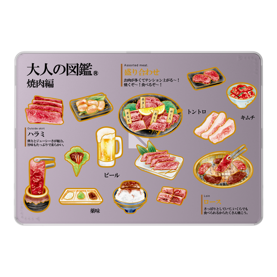 LAVIE SOL着せ替えケース［ 大人の図鑑 - 焼肉編 ］