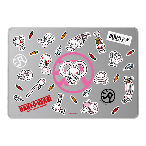 LAVIE SOL着せ替えケース［ 汎用うさぎ - ステッカー ］