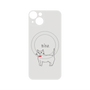 プレミアムパネル with MagSafe［ 蝶ネクタイねこ - White ］