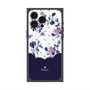 プレミアムパネル with MagSafe［ ツインドットフラワー - Navy ］