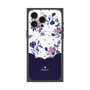 プレミアムパネル with MagSafe［ ツインドットフラワー - Navy ］