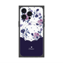プレミアムパネル with MagSafe［ ツインドットフラワー - Navy ］