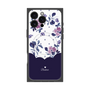 プレミアムパネル with MagSafe［ ツインドットフラワー - Navy ］