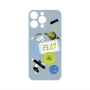 プレミアムパネル with MagSafe［ Playful sticker - Dusty Blue ］
