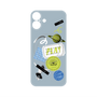 プレミアムパネル with MagSafe［ Playful sticker - Dusty Blue ］