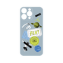 プレミアムパネル with MagSafe［ Playful sticker - Dusty Blue ］