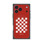 プレミアムパネル with MagSafe［ Racing checkered flag Red - レーシングチェッカーフラッグ レッド ］
