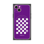 プレミアムパネル with MagSafe［ Racing checkered flag Purple - レーシングチェッカーフラッグ パープル ］