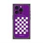 プレミアムパネル with MagSafe［ Racing checkered flag Purple - レーシングチェッカーフラッグ パープル ］