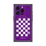 プレミアムパネル with MagSafe［ Racing checkered flag Purple - レーシングチェッカーフラッグ パープル ］