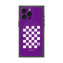 プレミアムパネル with MagSafe［ Racing checkered flag Purple - レーシングチェッカーフラッグ パープル ］