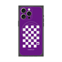 プレミアムパネル with MagSafe［ Racing checkered flag Purple - レーシングチェッカーフラッグ パープル ］
