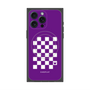 プレミアムパネル with MagSafe［ Racing checkered flag Purple - レーシングチェッカーフラッグ パープル ］