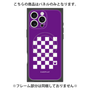 プレミアムパネル with MagSafe［ Racing checkered flag Purple - レーシングチェッカーフラッグ パープル ］