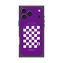 プレミアムパネル with MagSafe［ Racing checkered flag Purple - レーシングチェッカーフラッグ パープル ］