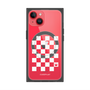 プレミアムパネル with MagSafe［ Racing checkered flag White - レーシングチェッカーフラッグ ホワイト ］